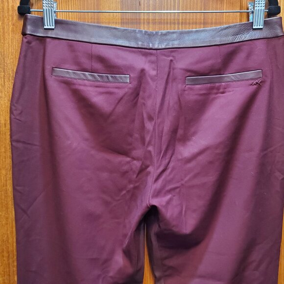 Elizabeth & James Leather Trim Ponte Pants, Size 8 - Picture 6 of 14